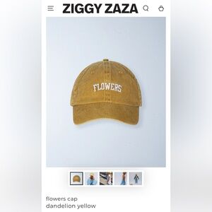 NWOT Ziggy Zaza flowers cap- dandelion yellow